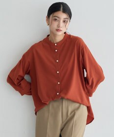 YECCA VECCA 2way裾アレンジパール釦ブラウス