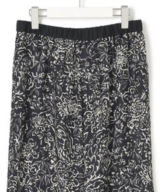 23区 L 【洗える】アンティークフラワープリント ワイド パンツ