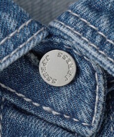 J.PRESS LADIES コットンリネン 7oz デニム シャツ ワンピース