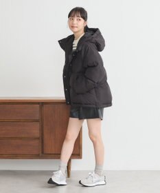 earth music&ecology フーディーパファーブルゾン