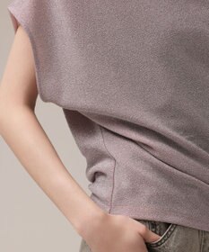 GRACE CONTINENTAL ラメドレープカットトップ