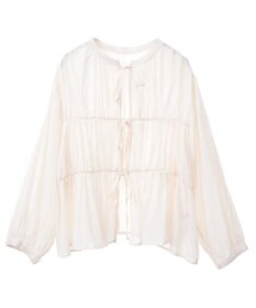YECCA VECCA リボンデザインシアーブラウス