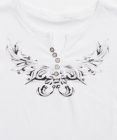 WEGO ヘンリーネックドームスタッズT