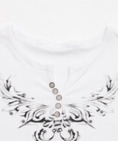 WEGO ヘンリーネックドームスタッズT