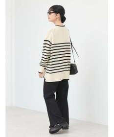 earth music&ecology ウォッシャブル脇スリットクルーネックプルオーバー