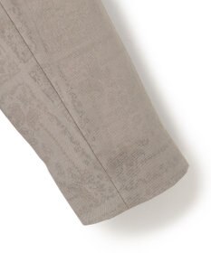 ICB 【日本製・洗える】ペイズリーレノクロス ノーカラージャケット