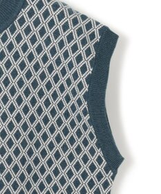 J.PRESS YORK STREET 【WOMEN】ANTI PILLING WOOL ジャガードニットベスト