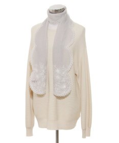 MOONBAT ルナルーチェ ロカ CHANDNI シルクコットン 花刺繍ストール