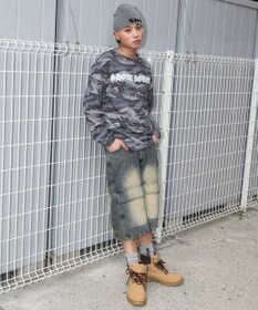 WEGO スウィッチングデニムカーゴショーツ