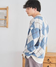 WEGO オーバーフィットパターンカーディガン