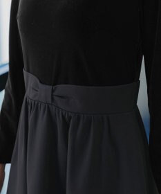 Tiaclasse 【洗える】ベロア異素材ドッキングワンピース