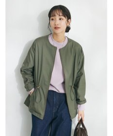 CRAFT STANDARD BOUTIQUE コットンギャバジンノーカラーＺＩＰブルゾン