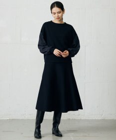 自由区 S ウールミラノランタンスリーブ ニット