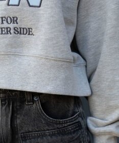 WEGO 襟付きグラフィックショートスウェット