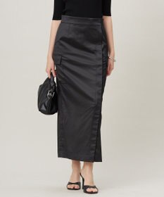ICB 【洗える】 ハイマルチストレッチサテン スカート