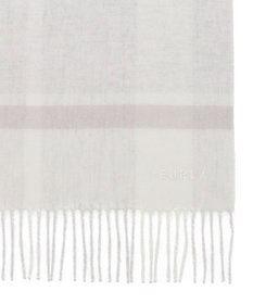 MOONBAT 【洗える】FURLA カシミヤ混ラメ入りチェックストールマフラー／幅30cm