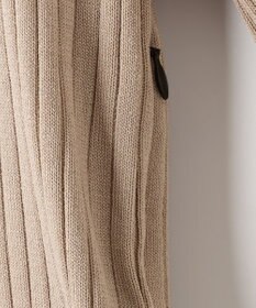 Feroux 【洗える】バイカラー襟ニットドッキング ワンピース