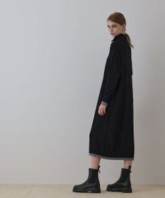 GRACE CONTINENTAL バイカラーストレートニットワンピース