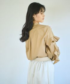 #Newans 【ANSWER for Co-Creation】フリルスリーブバンドカラーブラウス