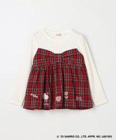 ANY KIDS 【ハローキティ×ANY KIDS】ドッキング刺繍 長袖Tシャツ