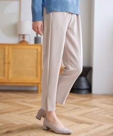 Tiaclasse L 【ストレッチジョーゼット】スリットテーパードパンツ