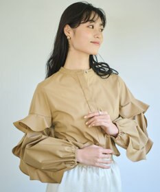#Newans 【ANSWER for Co-Creation】フリルスリーブバンドカラーブラウス