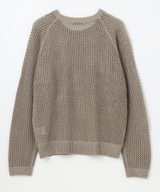 ANY L 【洗濯機可】ラメニットメッシュプルオーバー