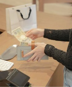 Atelier nuu 日本製 本革 バイカラーnoble スマートロングウォレット