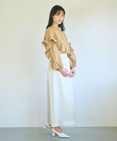 #Newans 【ANSWER for Co-Creation】フリルスリーブバンドカラーブラウス