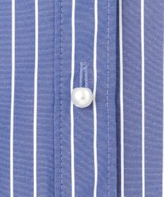 ANY 【洗濯機可】ラメストライプ半袖シャツブラウス