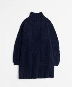 LENO ARAN ONEPIECE　アラン柄ニットワンピース