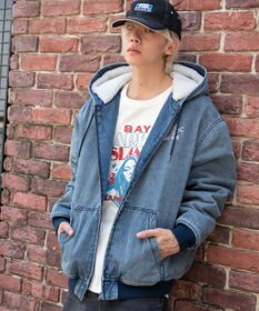 WEGO 【ユニセックス着用ITEM/MLサイズ展開】ワーカーズボアフードブルゾン