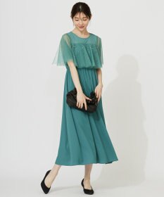 ANY SIS 【Lily Calin】ラッフルチュールフェイクパール ドレス