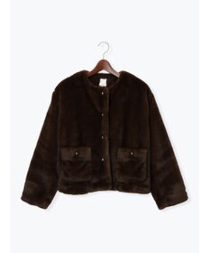 Te chichi グラデーションファーノーカラージャケット《2025winter catalog item》