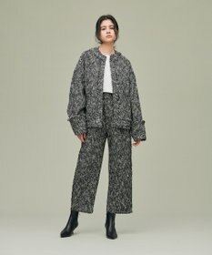 スタイリスト金子綾×uncrave WHITE コラボ】クロップド ツイードパンツ  