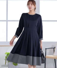 Tiaclasse 【セレモニー・新色追加】キーネックフレアワンピース