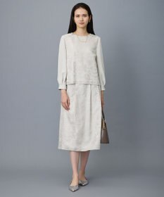 自由区 L 【17号サイズまで展開・セットアップ対応】フラワーオパールプリント スカート