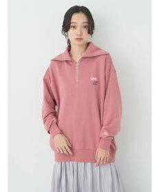 earth music&ecology Ｌｅｅ×ｅ．ｍ．ａ．ｅ．　ハーフジップ刺繍スウェット