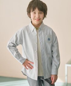 J.PRESS KIDS 【100-130cm】オックスフォード ストライプコンビシャツ