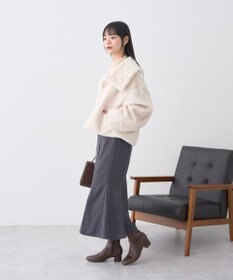 earth music&ecology ファーショートブルゾン