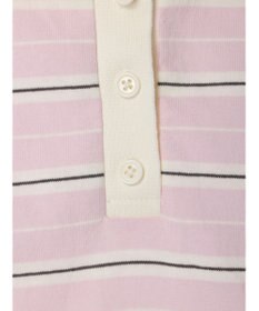 earth music&ecology 襟付きボーダープルオーバー