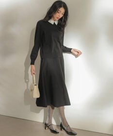 組曲 S 襟付きニットアップ