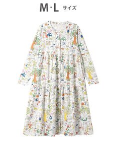 tsumori chisato SLEEP ツモリチサト ルームウエア ワンピース 長袖 綿100%(本体) ロング丈(ふくらはぎ付近) UNX533 /ワコール