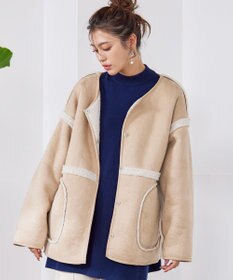 Tiaclasse 2wayリバーシブルボアショートブルゾン