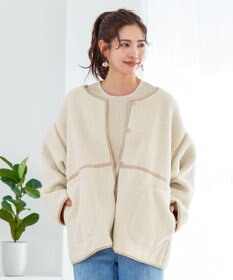 Tiaclasse 2wayリバーシブルボアショートブルゾン