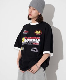 WEGO 【ユニセックス着用ITEM/手洗い可/MLサイズ】レーシングロゴTシャツ
