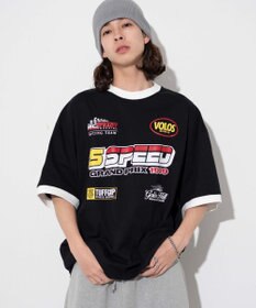 WEGO 【ユニセックス着用ITEM/手洗い可/MLサイズ】レーシングロゴTシャツ