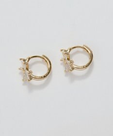 Phoebe ワンタッチスノーフラークフープピアス