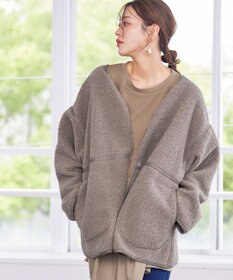 Tiaclasse 2wayリバーシブルボアショートブルゾン