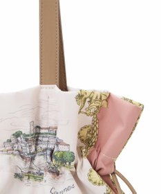 TOPKAPI 【TREASURE TOPKAPI】マイルドサテン スカーフ柄 巾着 トート バッグ